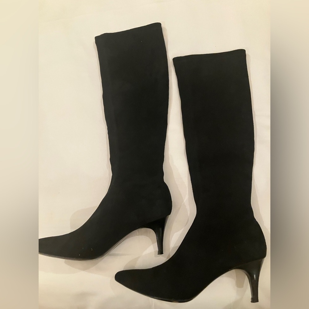 Delman Black Heeled Boots